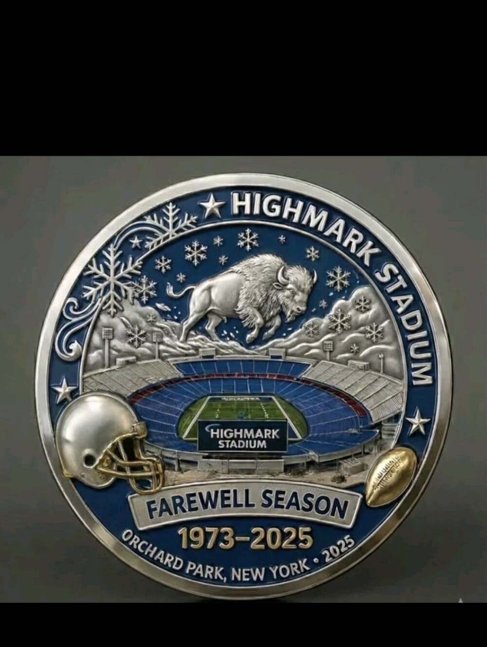 Highmark Stadium Farewell Season Commemorative Coin With Protective Case
